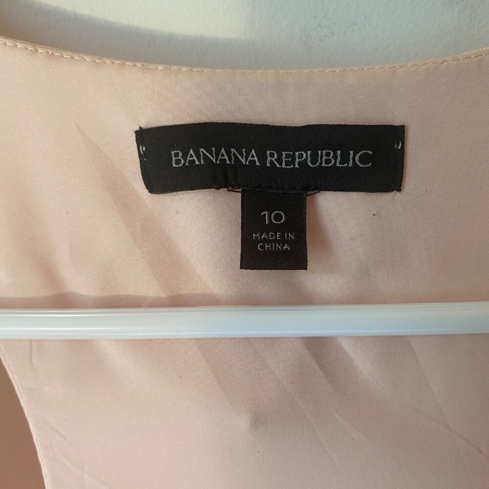 Banana Republic Sleeveless Peach Racerback Dress Ruffle Hem‎ Party Fairy Size 10 - Picture 5 of 10